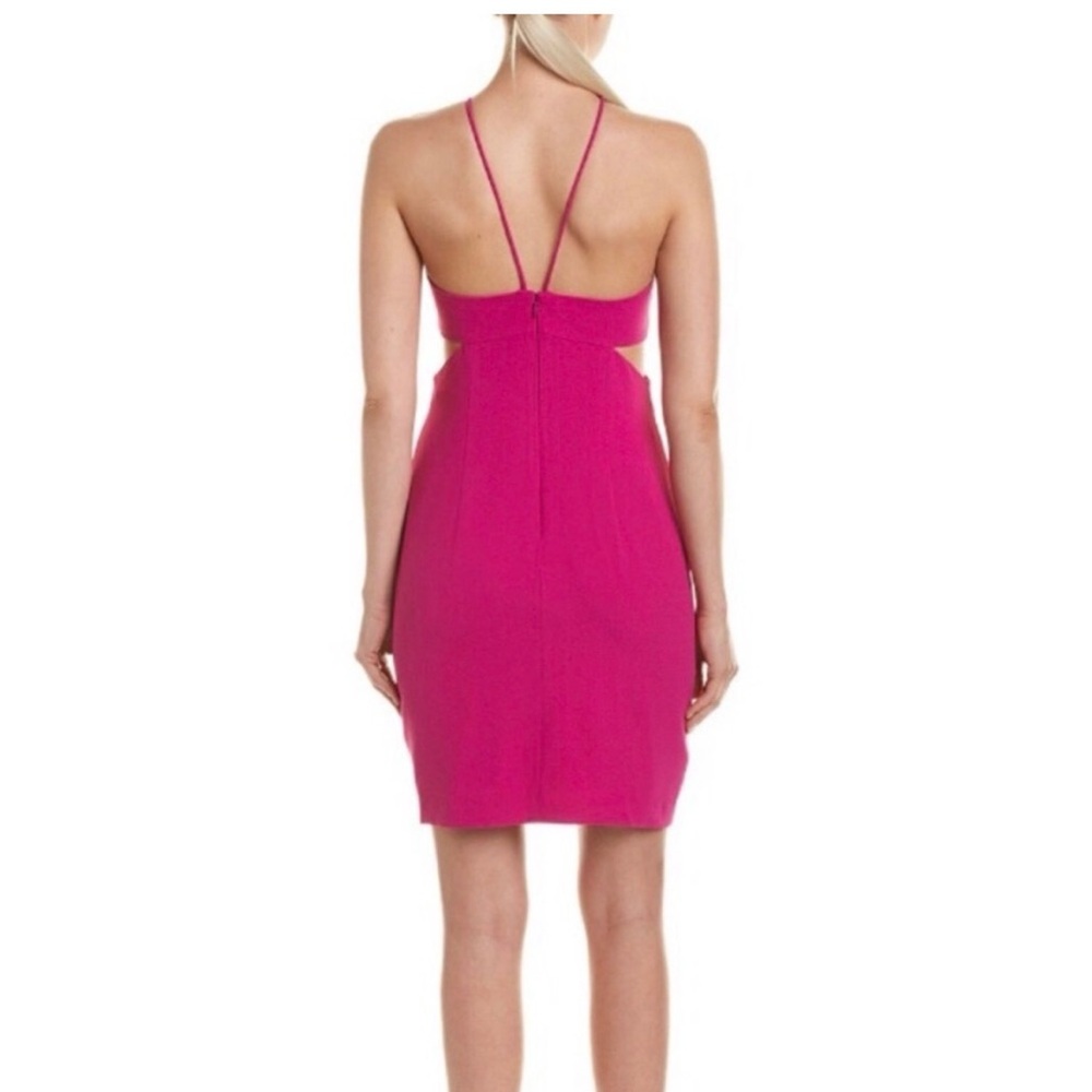 Aidan Mattox Fuchsia Backless Dress